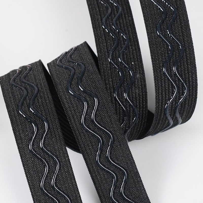 2m witte zwarte antislip elastische bh-banden, doe-het-zelf naaiband, kledingflex naaimateriaal voor rok, broek, ondergoed