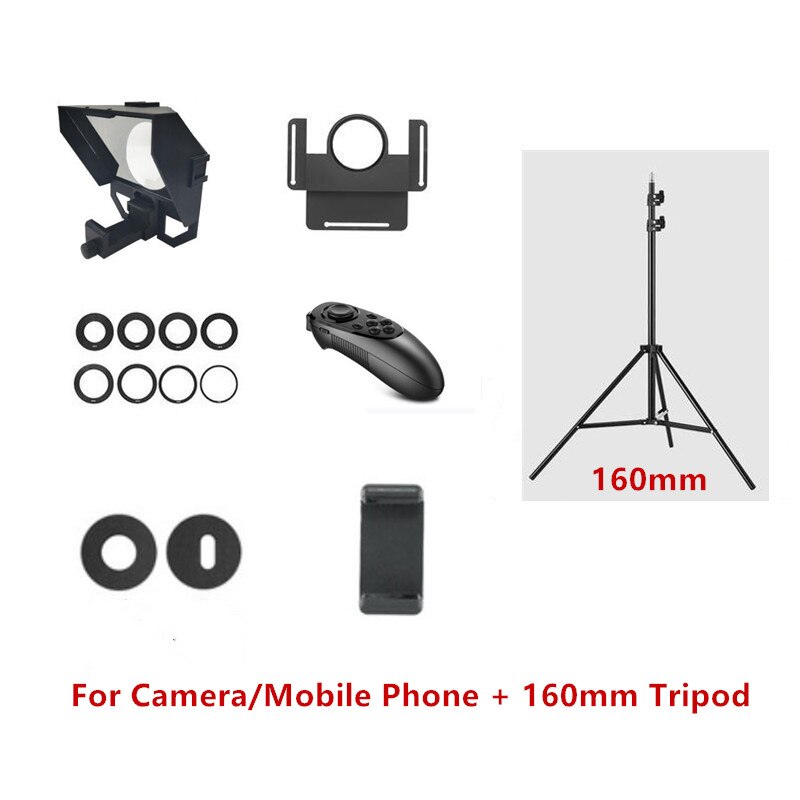 Mini Teleprompter Draagbare Inscriber Mobiele Teleprompter Artefact Video Met Afstandsbediening Voor Telefoon En Dslr Recordin