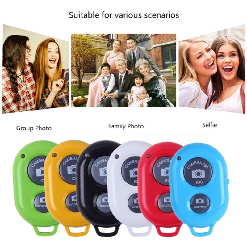 Wireless Bluetooth Selfie Stick Monopod Tripod Camera Remote Control Shutter Release Button For iPhone iOS Android Controller