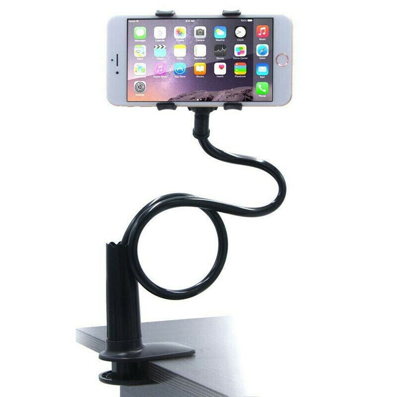 Flessibile 360 ° di Lazy Bed Desk Supporto Del Telefono e Espositori e Alzate A Collo di Cigno Supporto Del Basamento Per iPad Tablet Android: Black