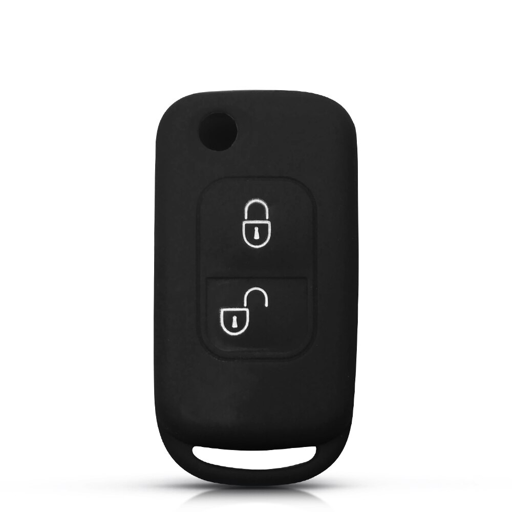 Keyyou flip siliconen sleutelhoesje voor mercedes benz  e113 a ces  w168 w202 w203 two 2- knoppen auto-accessoires
