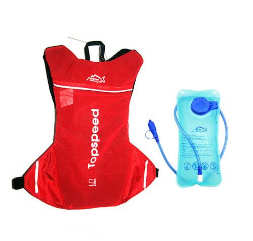 Local Lion-bolsas de bicicleta multifunción ultraligeras, mochila de ciclismo transpirable de nailon, 2L, Unisex: Red with Water Bag