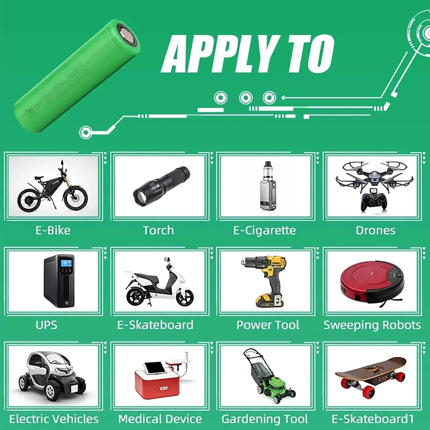 Vtc 6 3.7v 3000 mah 18650 oppladbare batterier litium 30a utladningsbatteri vtc 6 18650 batteri vtc 6 18650 batteri til lommelykter leketøy