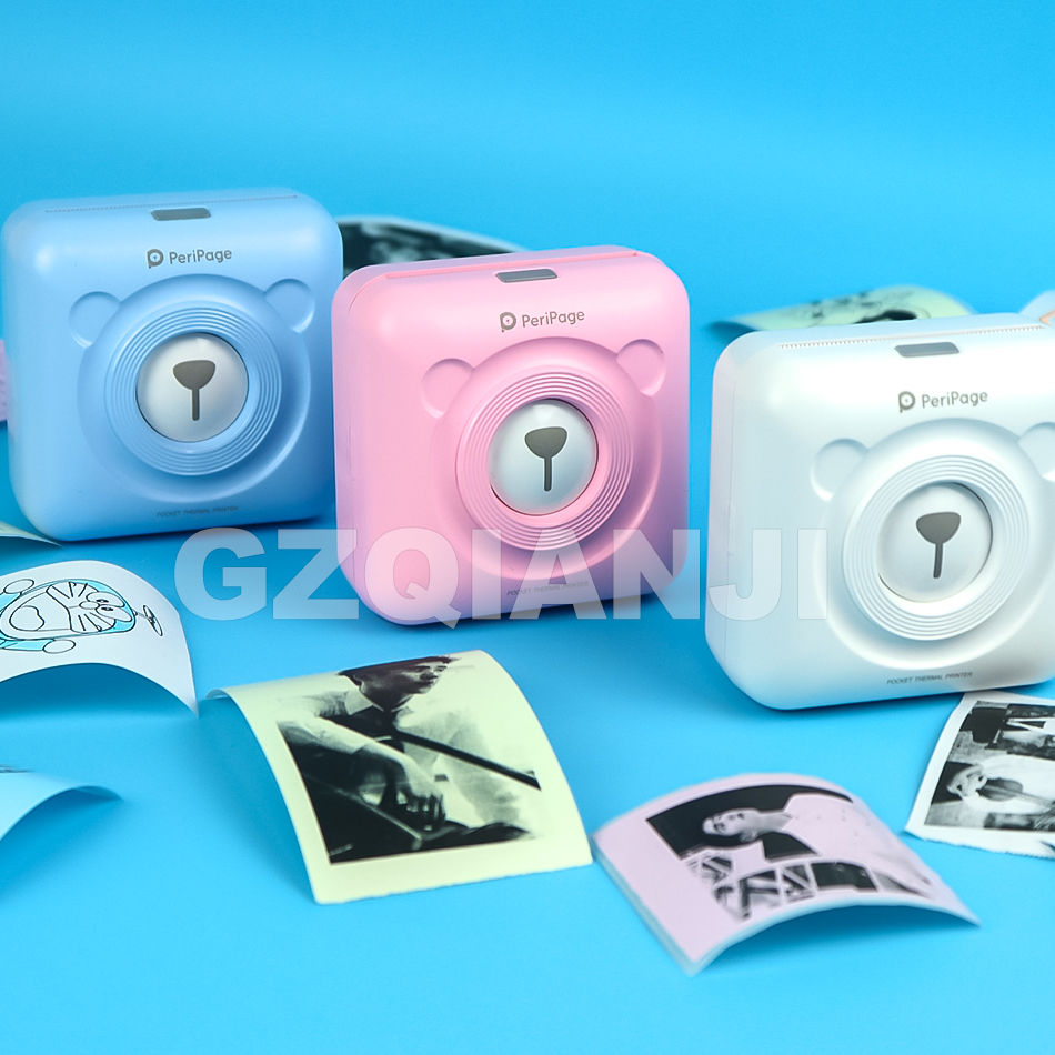 Portable Bluetooth Photo Picture Printer 58mm Mini Wireless Connection Pocket Peripage Printer For Children Kids Christmas