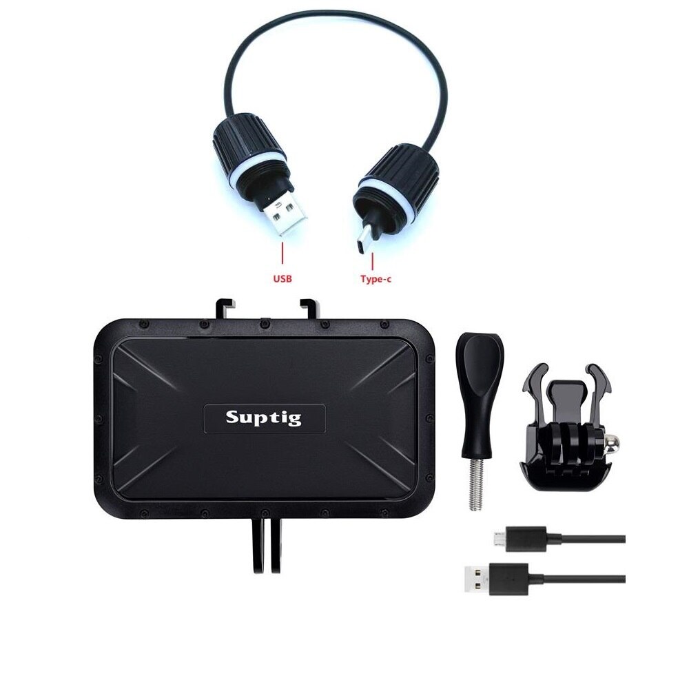 Suptig – chargeur de batterie 7800mAh, boîtier étanche pour caméra GoPro Hero 10/9/8/7/5/4/3 +/3 Action: G 5678910 power