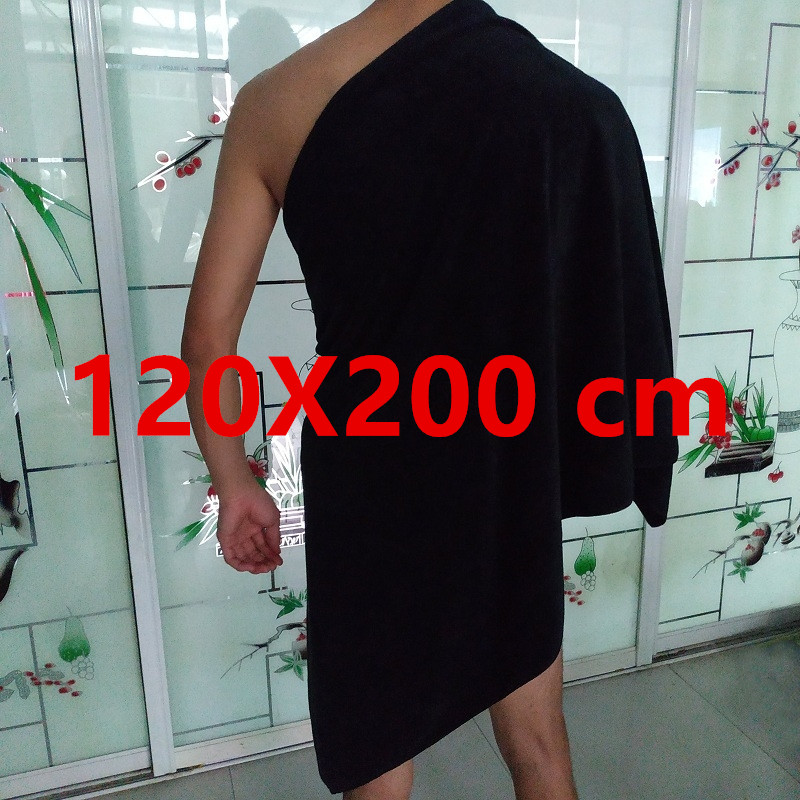 Mikrofaser-Badetuch – weiches und leichtes Gesichtstuch, geruchloses Bad, Spa, Fitnessstudio-Handtuch (schwarz)