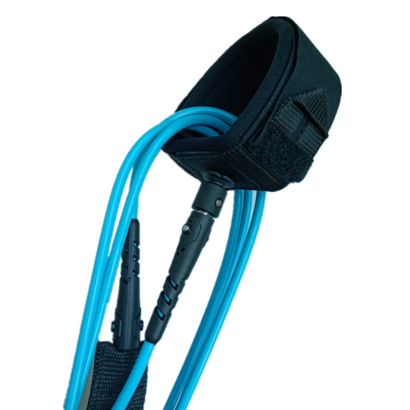 SRFDA surfboard leash 6feet5.5mm Double swviels straight leash with Polyurethane TPU Nylon Stainless steel surf leash