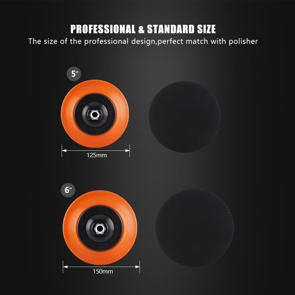 (Single ) SPTA M14 5"/6" Backing Plate Backer Dual Action Car Polishing Buffing Buffer Pad