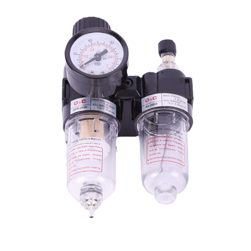 AFC-2000 Pneumatico Filtro Regolatore aria Unità di Trattamento di Interruttori di Pressione Calibro AFC2000 con Il PC di Montaggio per Compressori