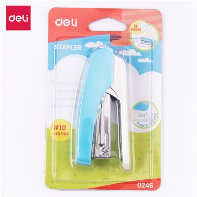 Deli Stapler 10 # Deli Stationery Office Supply Staples Office Accessories School Stapler E0246: Blue
