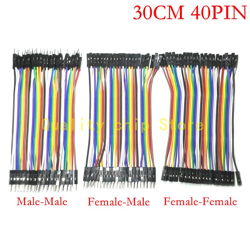 Dupont Line 30CM 40Pin Male to Male + Male to Female and Female to Female Jumper Wire Dupont Cable for Arduino DIY KIT: 3kinds each 1pcs