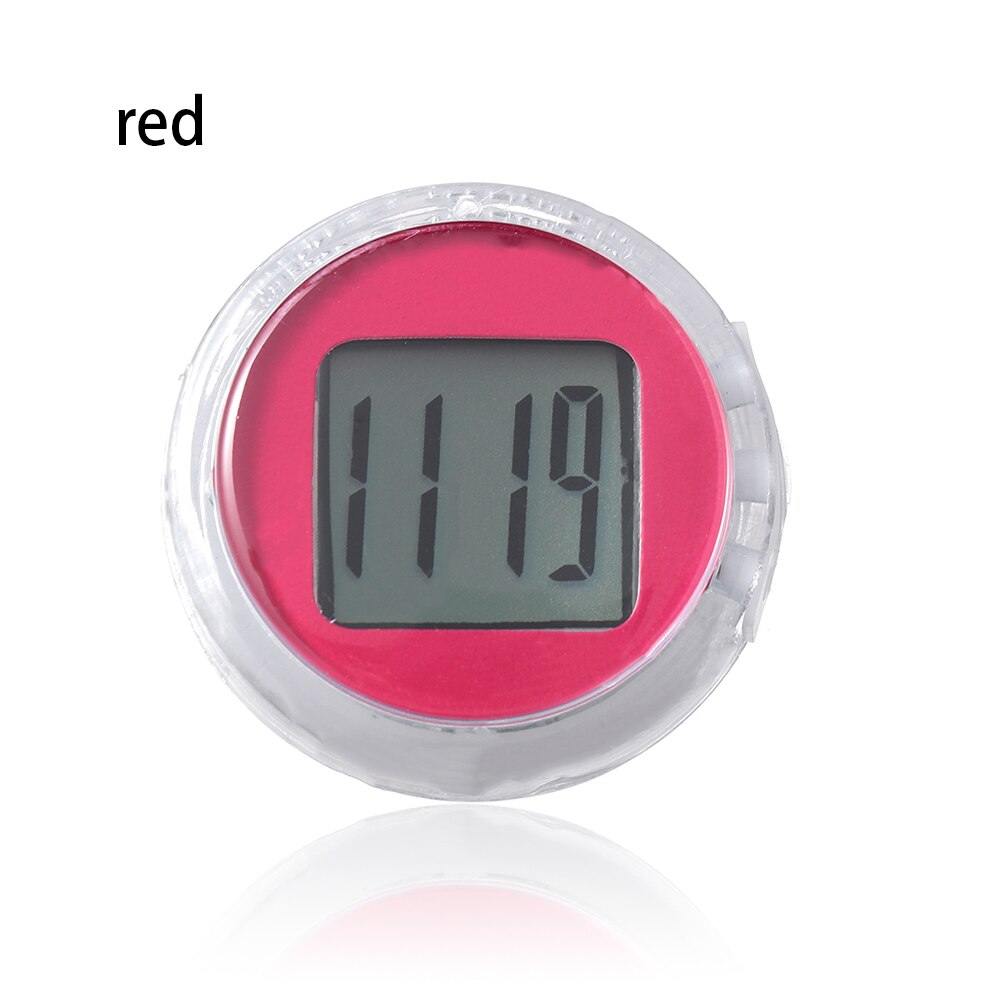 Mini relojes para motocicleta, reloj Digital resistente al agua con soporte para motocicleta, estilismo para coche, 1 ud.: Rojo