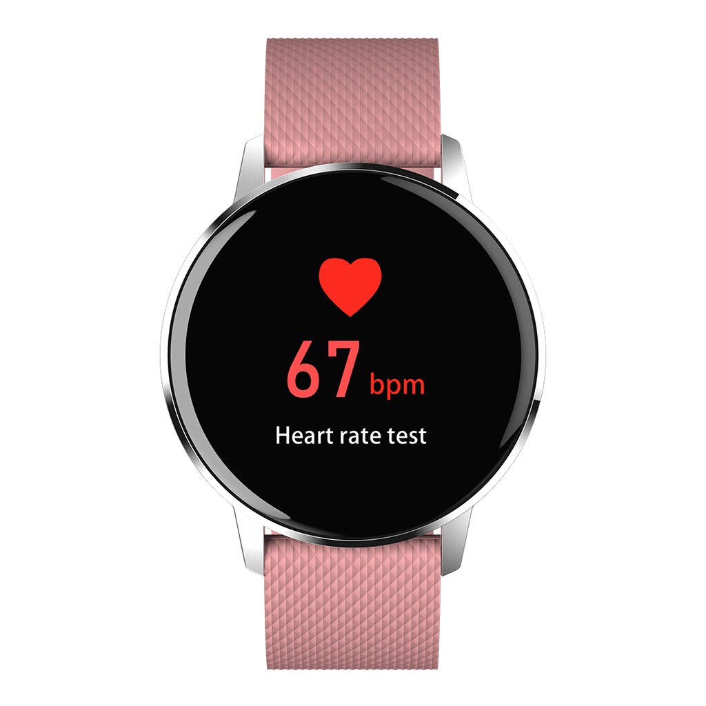 Smart Watch T4 bracciale frequenza cardiaca ossigeno Monitor del sangue sport Fitness Tracker bracciale Smart Watch impermeabile Android IOS: Pink