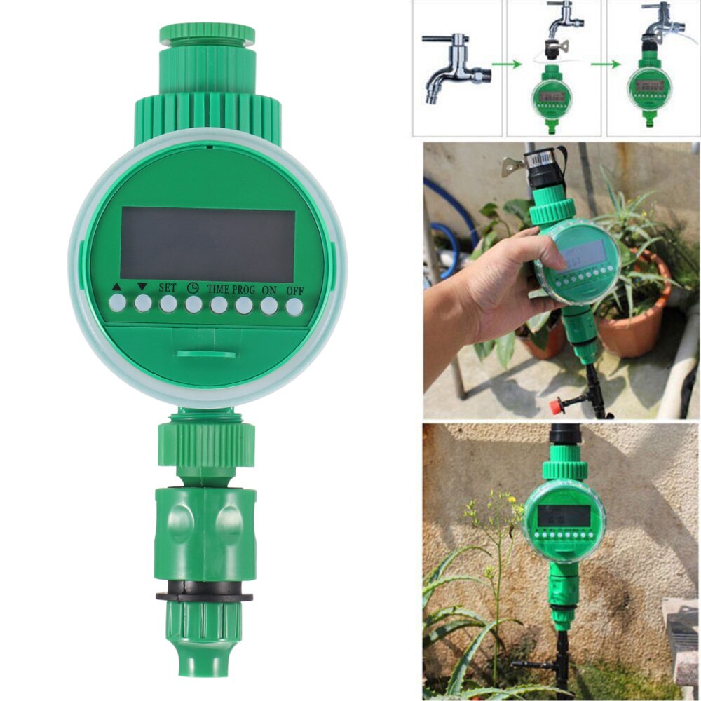 Temporizador de riego de jardín electrónico, pantalla Lcd, controlador de riego automático para jardín, dispositivo de Control de riego inteligente