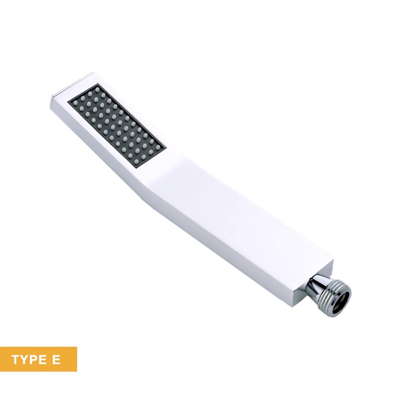 Brass Handheld Shower Head Replacement Showerhead for Bathroom Showering System Contemporary Square Style Polished Chrome: E Type