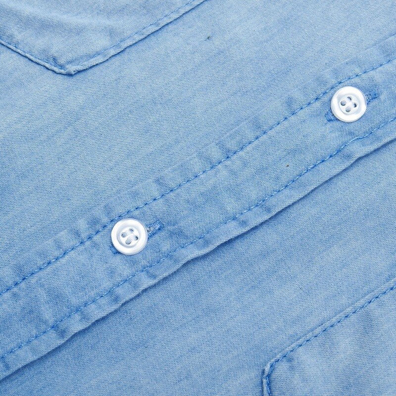 Casual Mannen Denim Shirt Lange Mouwen Mannen Katoen Lange Mouwen Denim Shirt Casual Revers Shirt shirt Mannen