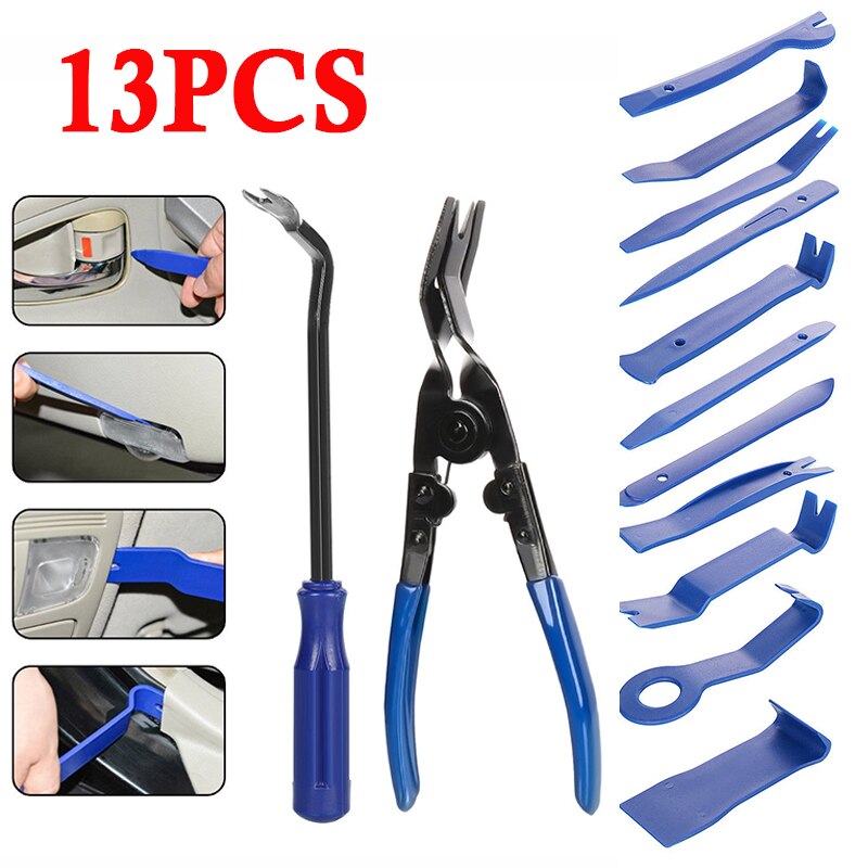 13pcs Automatic Trim Removal Tool Kit Car Audio Conversion Disassembly Tool Set