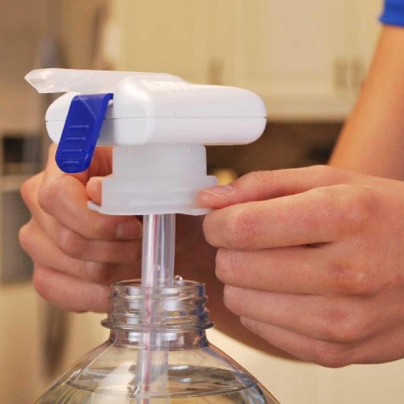 1pc- handspress vattenflaska kran dryck elektrisk automatisk sugrör fruktjuice cola mjölkdrycker sugverktyg
