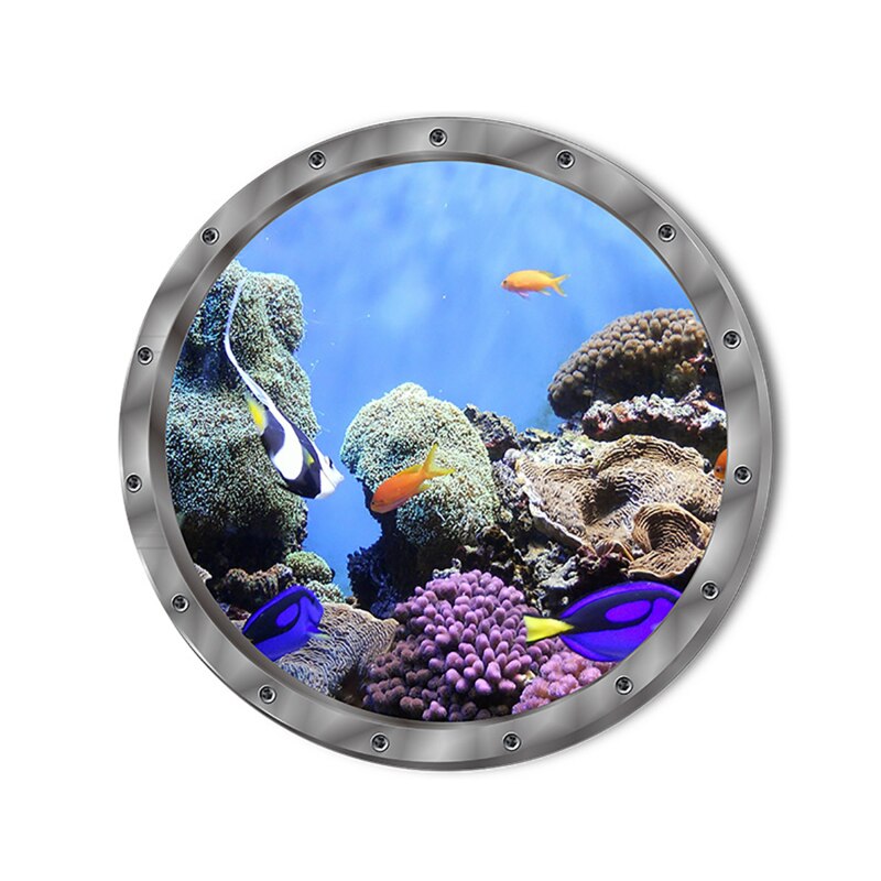 Bathroom Pvc Decals Underwater Fish Wall Stickers Waterproof Capybara Dolphin Tortoise Stickers Washing Machine Decoration: black