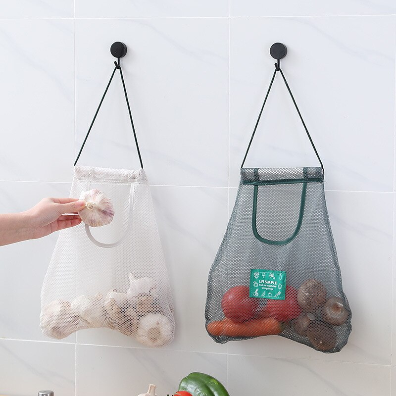Vegetable Fruits Storage Bag Portable Reusable Grocery Bags Eco-Friendly Net Bag Onion Storage Reusable Kitchen Storage