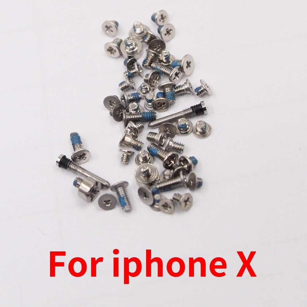 PINZHENG Completo Kit di Viti Per il iPhone X XR XS XSMax Screw Set di Ricambio 2 Viti Dock in Basso Set di Accessori di Riparazione bullone