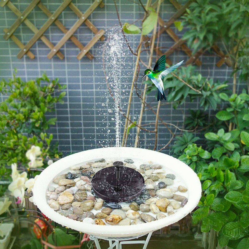 Mini Solar Powered Fountain Water Fountain Pool Pond Floating for Bird Bath Patio Landscape Outdoor Garden Decoration