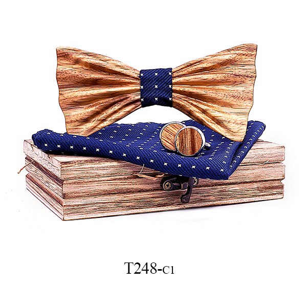 Pajaritas de madera de cebra hechas a mano en 3D para hombres, pajarita de madera de para hombres, pajarita de madera hecha a mano en 3D con mariposa, pajarita de madera para: T248-C1