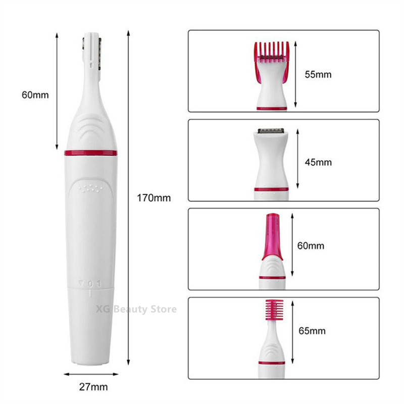 Multifunctionele 5 In 1 Elektrische Epilator Voor Vrouwen Haar Remover Scheerapparaat Scheermes Voor Wenkbrauw Onderarm Bikini Been Depilador Feminino