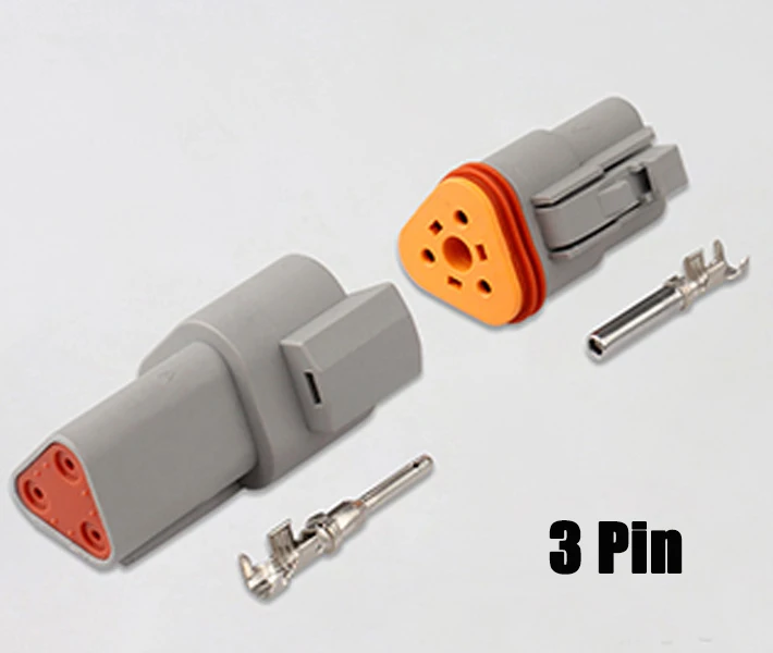 1/5set Deutsch DT Connettore 2/3/4/6/8/12 Pin Elettrico Impermeabile Femmina e Maschio Connettore Spina per Auto Motore: Grigio scuro / Sotto i 5 pezzi
