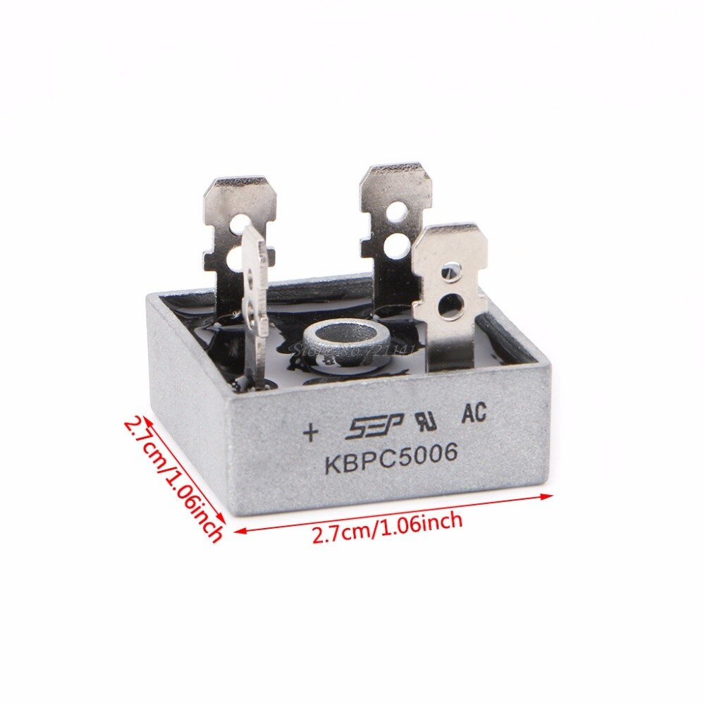 KBPC5006 Power Bridge Rectifier 50A 600V Metal Cas... – Grandado