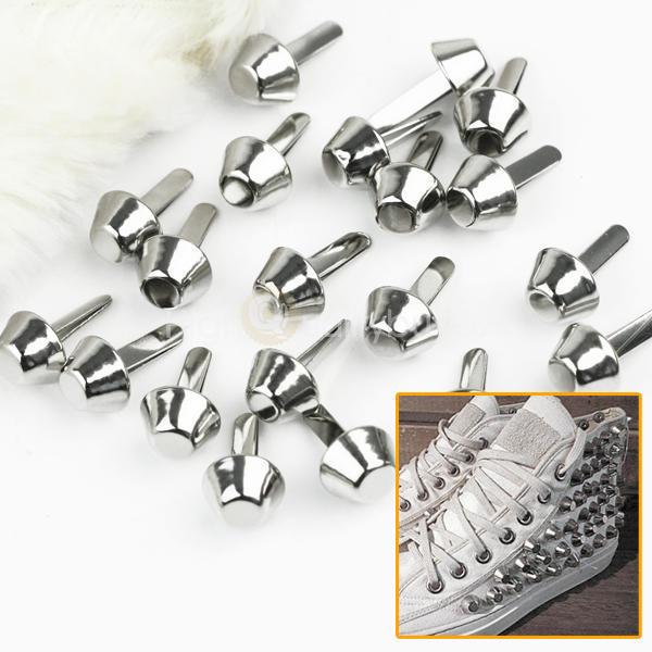 20 pcs 10mm Zilveren Paddestoel Klinknagel DIY Craft Ronde Spike Paddestoel Klinknagels Kleding Punk Stijl Lederen Armband Zak