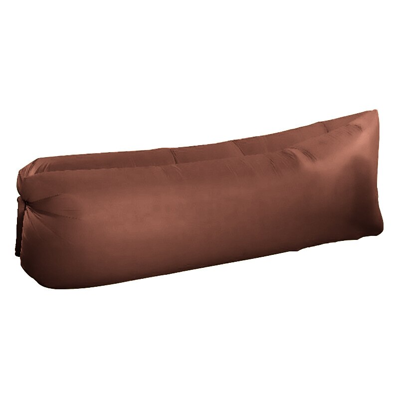 Sofá de aire inflable para acampar al aire libre, tumbona ultraligera plegable, asiento portátil para adultos y niños, Picnic, cama para dormir en la playa: Coffee