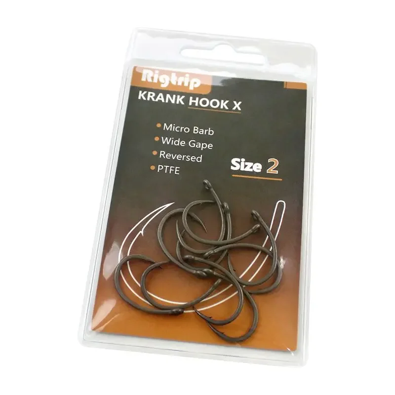 10 stuks karpervishaak Waard om karperhaken te proberen Krank maat 2 4 6 8