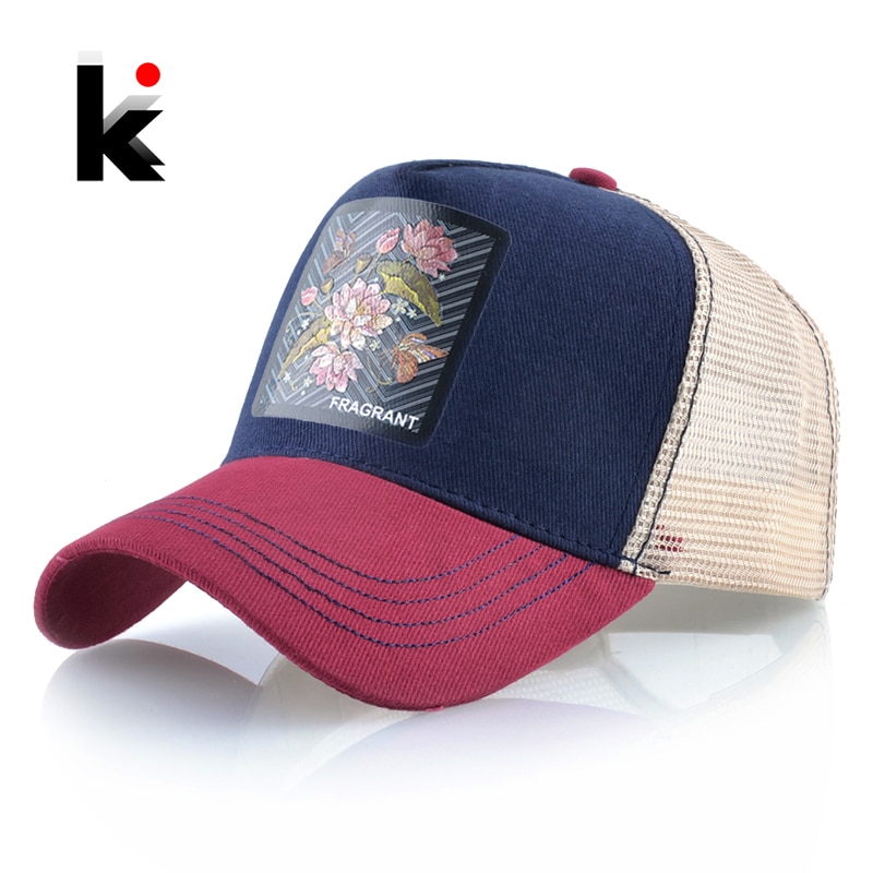 Justerbare baseball caps kvinner sommer pustende snapback pappa lue for menn patch baseball lue utendørs bomull netting lue