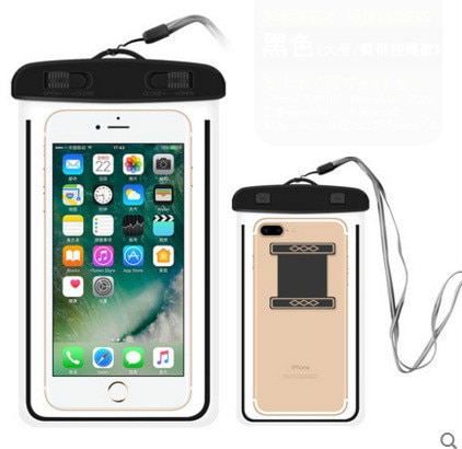 6 inch Waterdichte Pouch Skiën Telefoon Case Voor Iphone 6/6 s/6 plus/7/7 plus huawei Swimmimg Duiken Onderwater Sport Accessoires