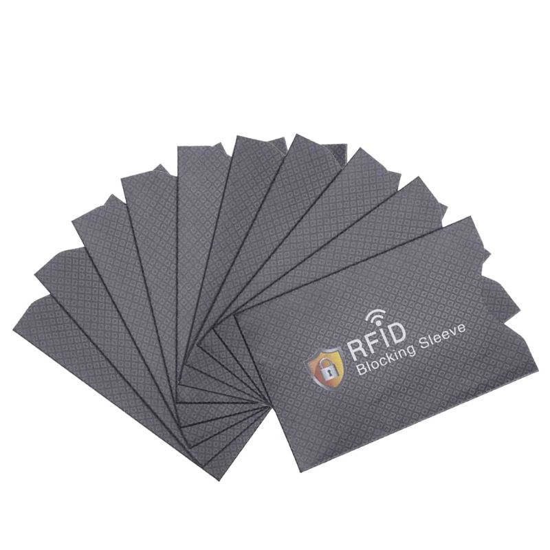 10Stck Anti Diebstahl für RFID Kreditkarte Schutz Blockieren Karteninhaber Hülse Haut fallen Deckt Schutz Bank Karte fallen: A