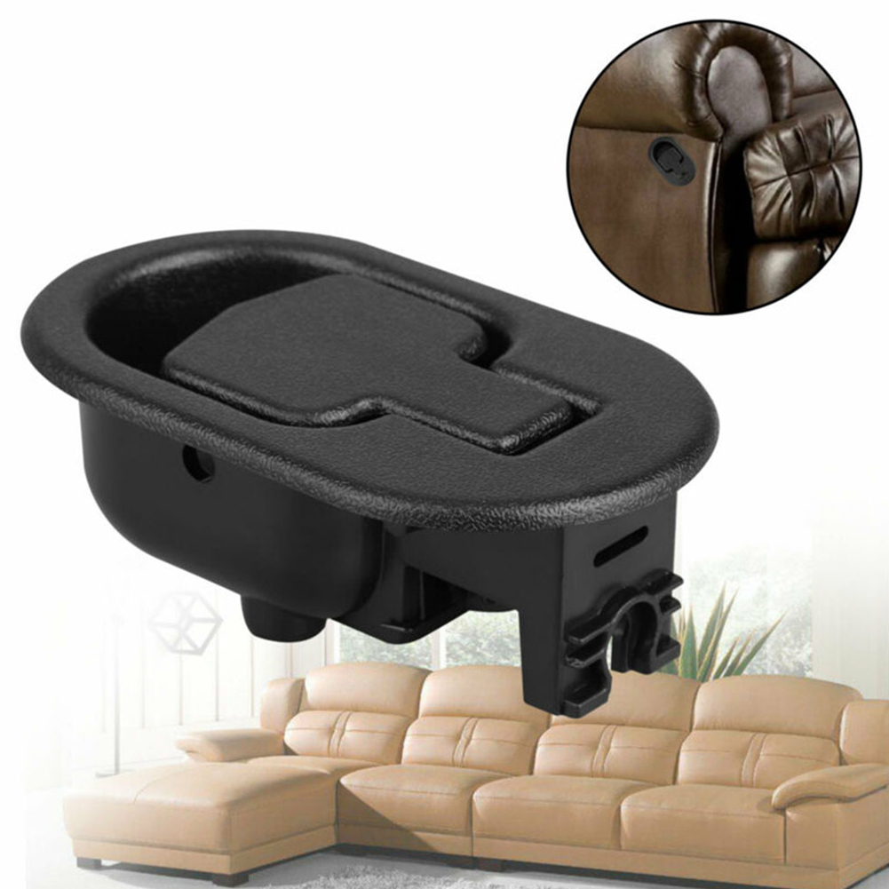 1pc sofaer sofautløser lenestoler svart ovalt håndtak spak abs reservedeler maskinvare sofatilbehør