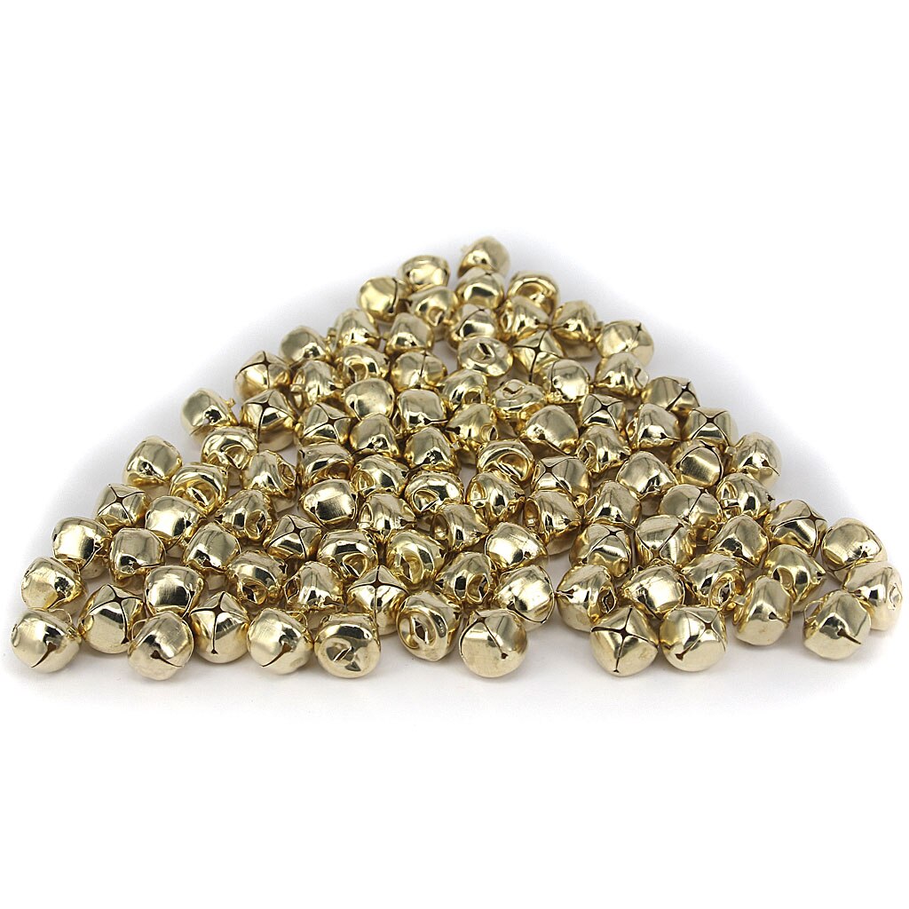 100 Stuks 15Mm Goud Kerst Jingle Bells Hanger/Decoratie/Craft/Sieraden Diy