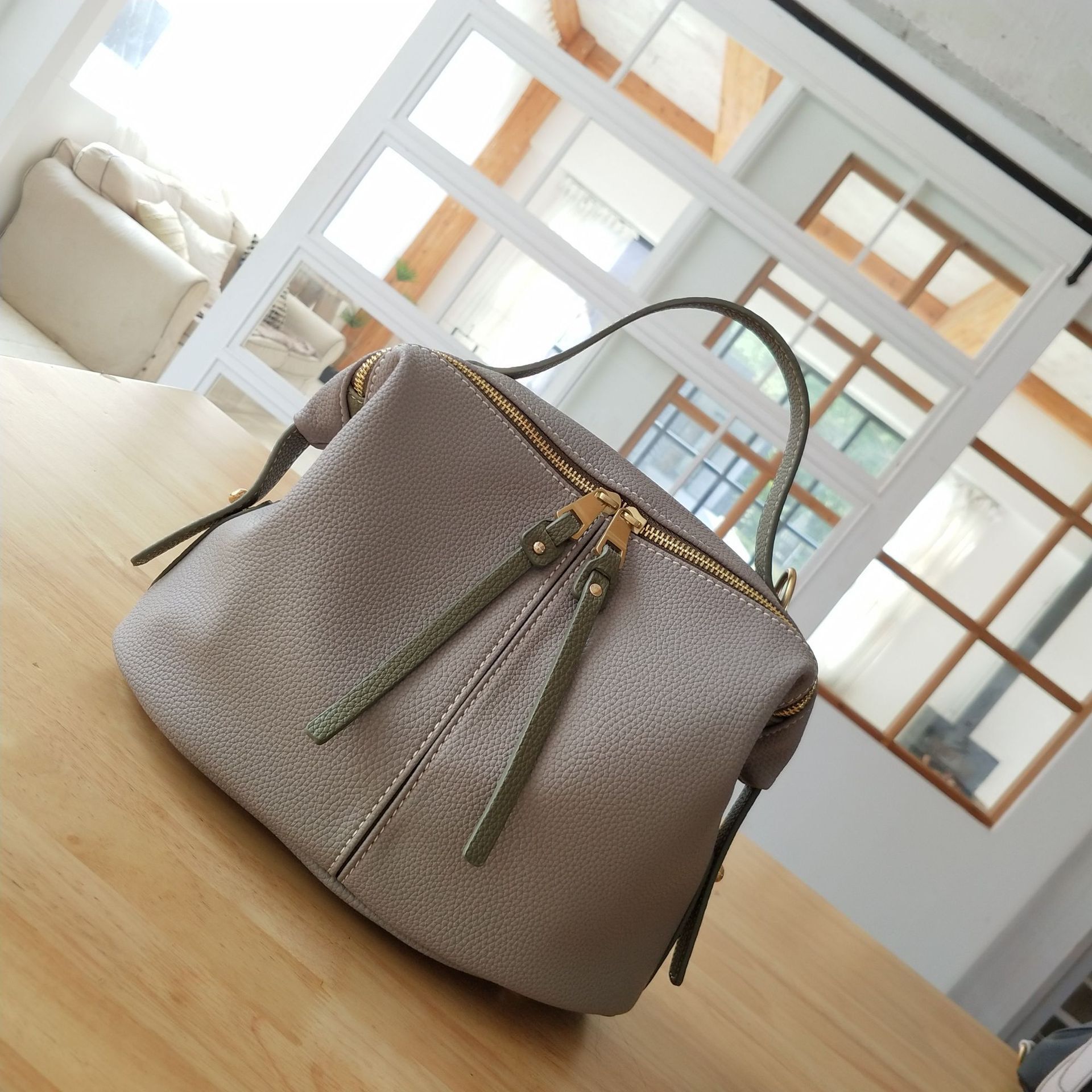 Vento Marea, bandoleras para mujer, , piel sintética, negro, bolsos de , bolsos de estilo coreano, bandolera blanca Hobo: Upgrade Gray