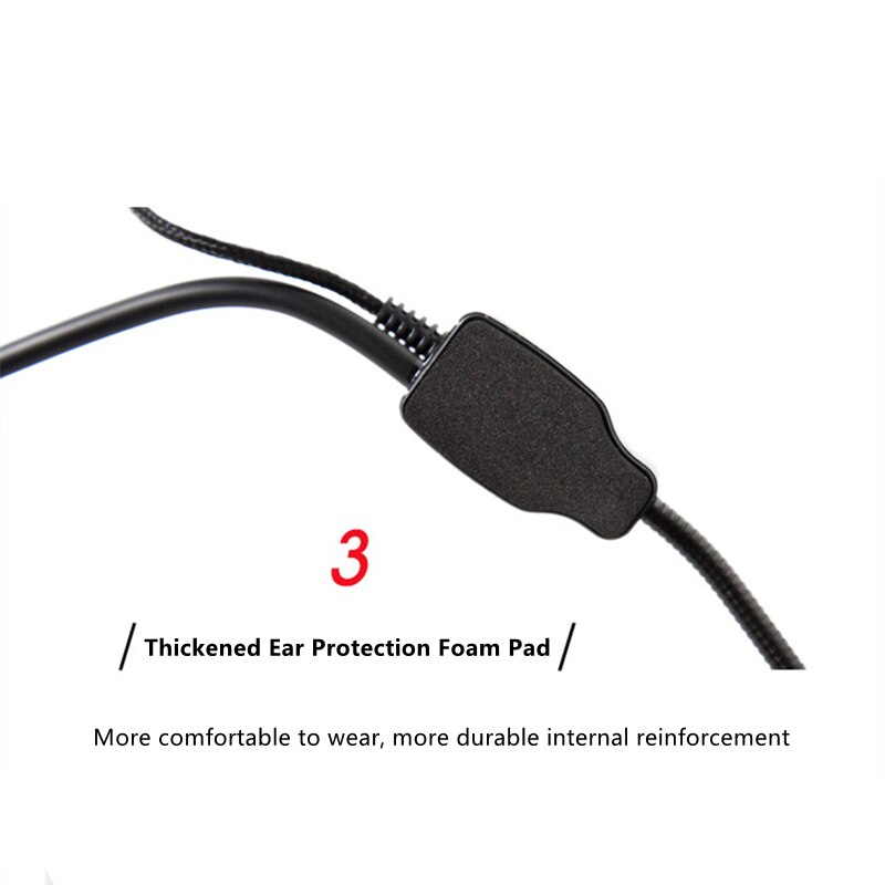 Portable Head Mounted Headset Microphone Wired 3.5mm Plug Mic For Shopping Mall Teacher Tour Guide Amplifier Phone Wheat Bee Ear