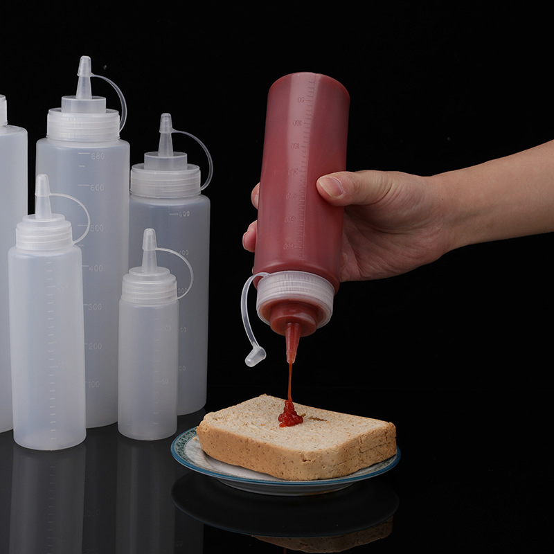 500ML Plastic Puntige Mond Knijptype Sausfles Gemaakt Milieuvriendelijke Materialen Schone Stofdichte Kruidenflessen