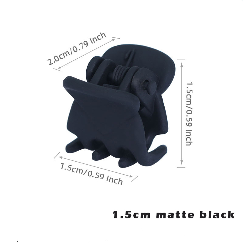 10-20Pcs Hair Claw Clips for Women Girls 1cm 1.5cm Black Brown Transparent Plastic Clamp for Ladies Headwear Hair Accessories: XXS / Silver