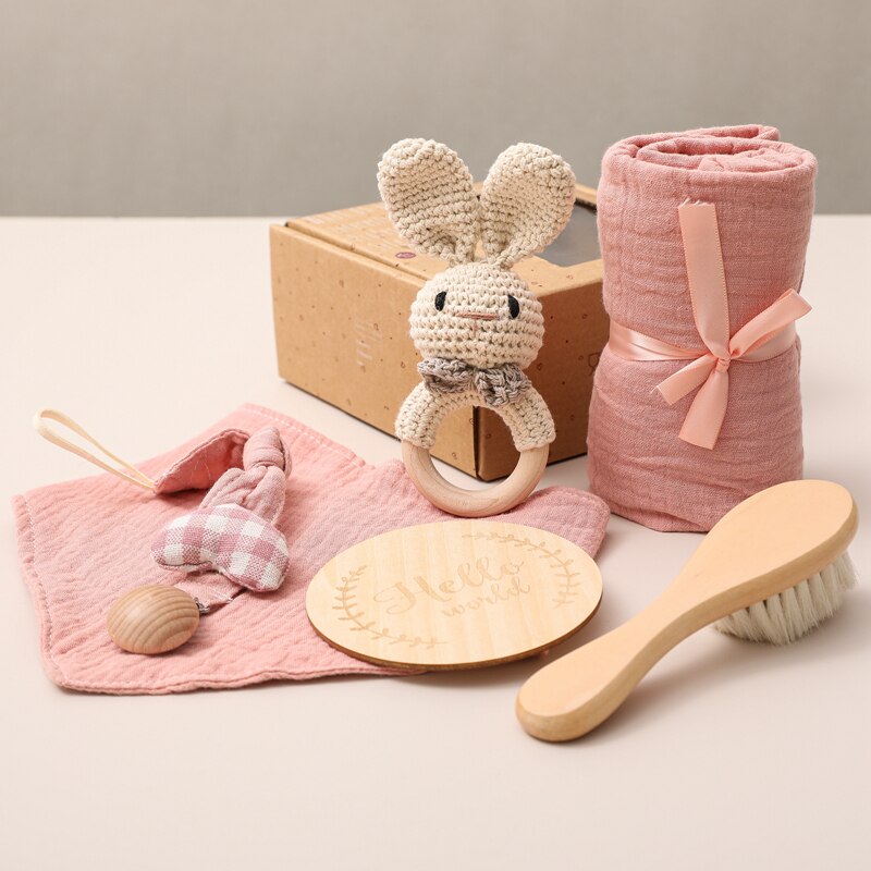 Lassen sie Machen 1einstellen Baby Zeug Schlecht Handtuch Baumwolle Decke Pinsel Produkte Für freundlicher Spielzeug Häkeln Rassel Kasten Weihnachten präsentieren: verrotten