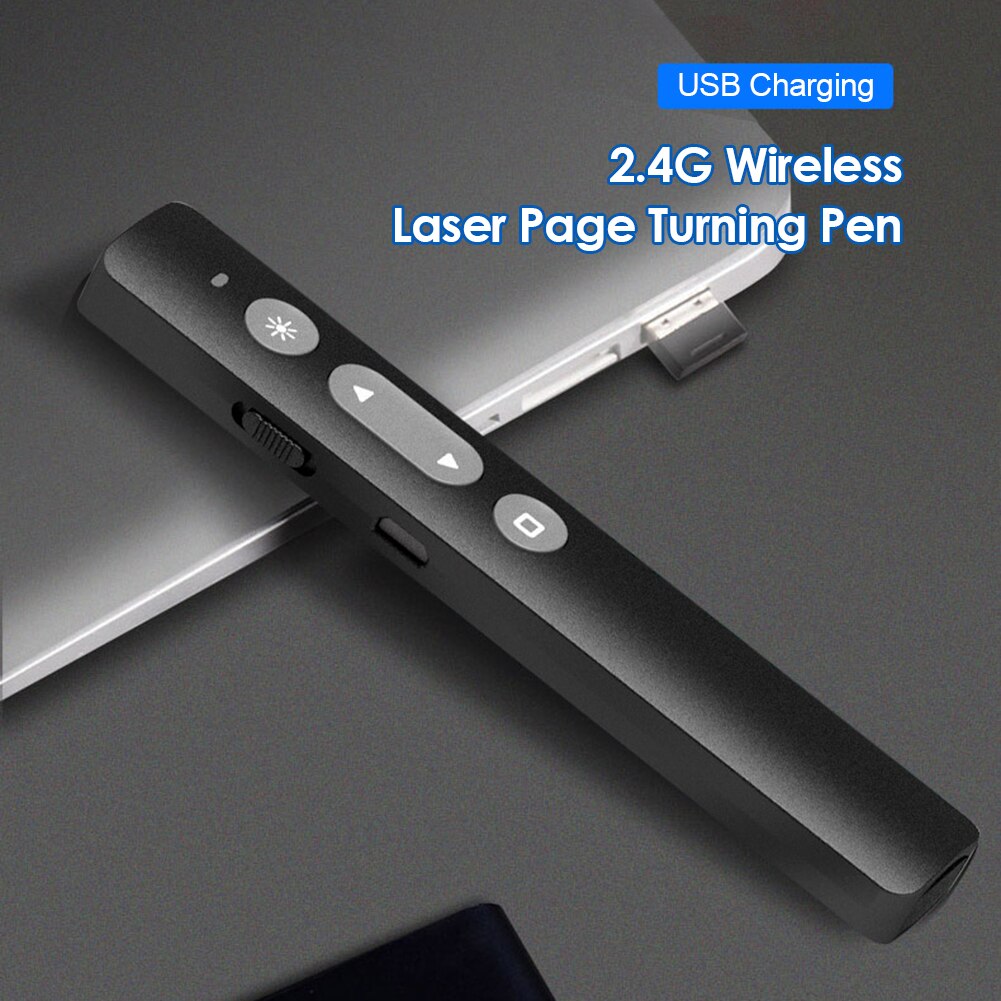 Presentation Clicker Wireless Presenter Pointer N35 RF 2.4GHz PPT Slide Advancer USB Remote Control Flip Pen for Powerpoint