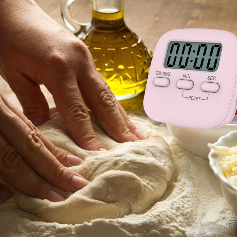 Digital Kitchen Timer Magnetic Countdown Loud Alarm Interval Plastic Funny Multipurpose Household Item