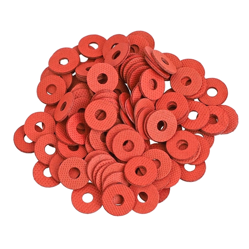 11UB 100Pcs Insulation Red Steel Paper Fast bar Paper Gasket Screw Insulation Gasket Fiber Main Board Insulation Washer