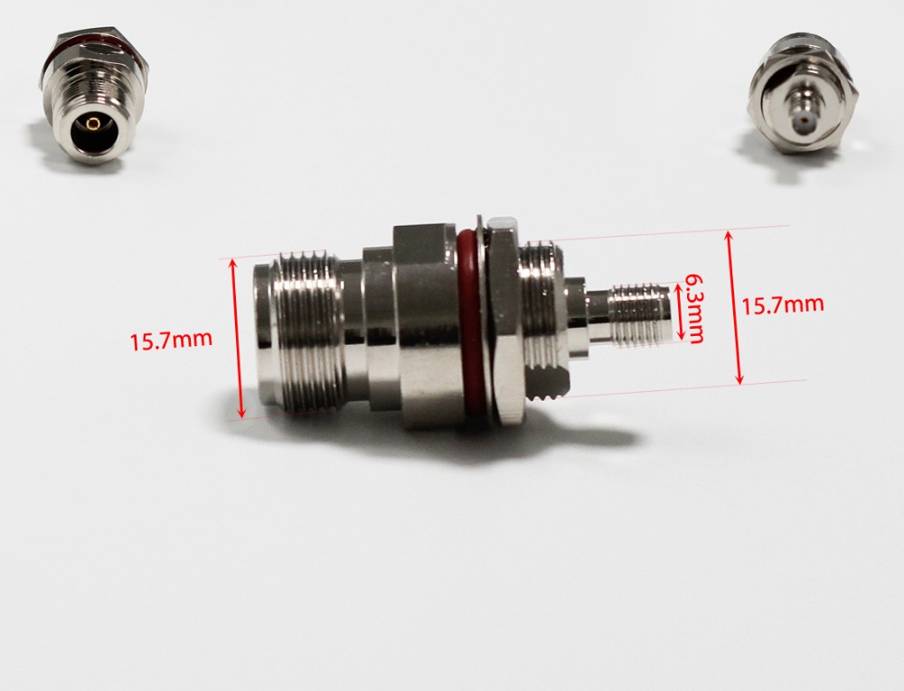1 st N Vrouwelijke Jack moer naar SMA Vrouwelijke Jack RF Coax Adapter Modem Converter Connector Rechte Vernikkeld