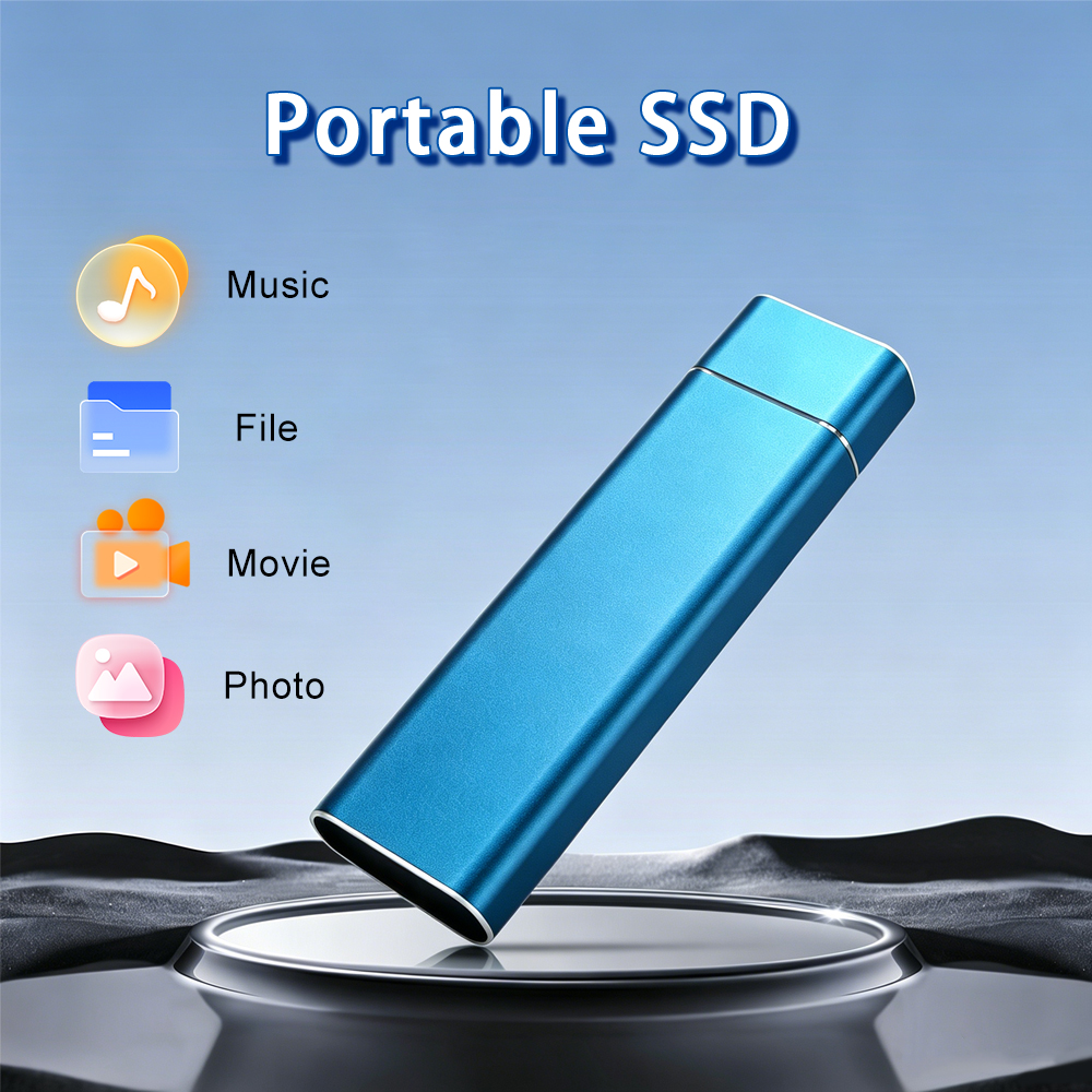 2TB Durable Portable External SSD USB3.1 Solid State Storage Drive For Laptop Mac Daily Storage
