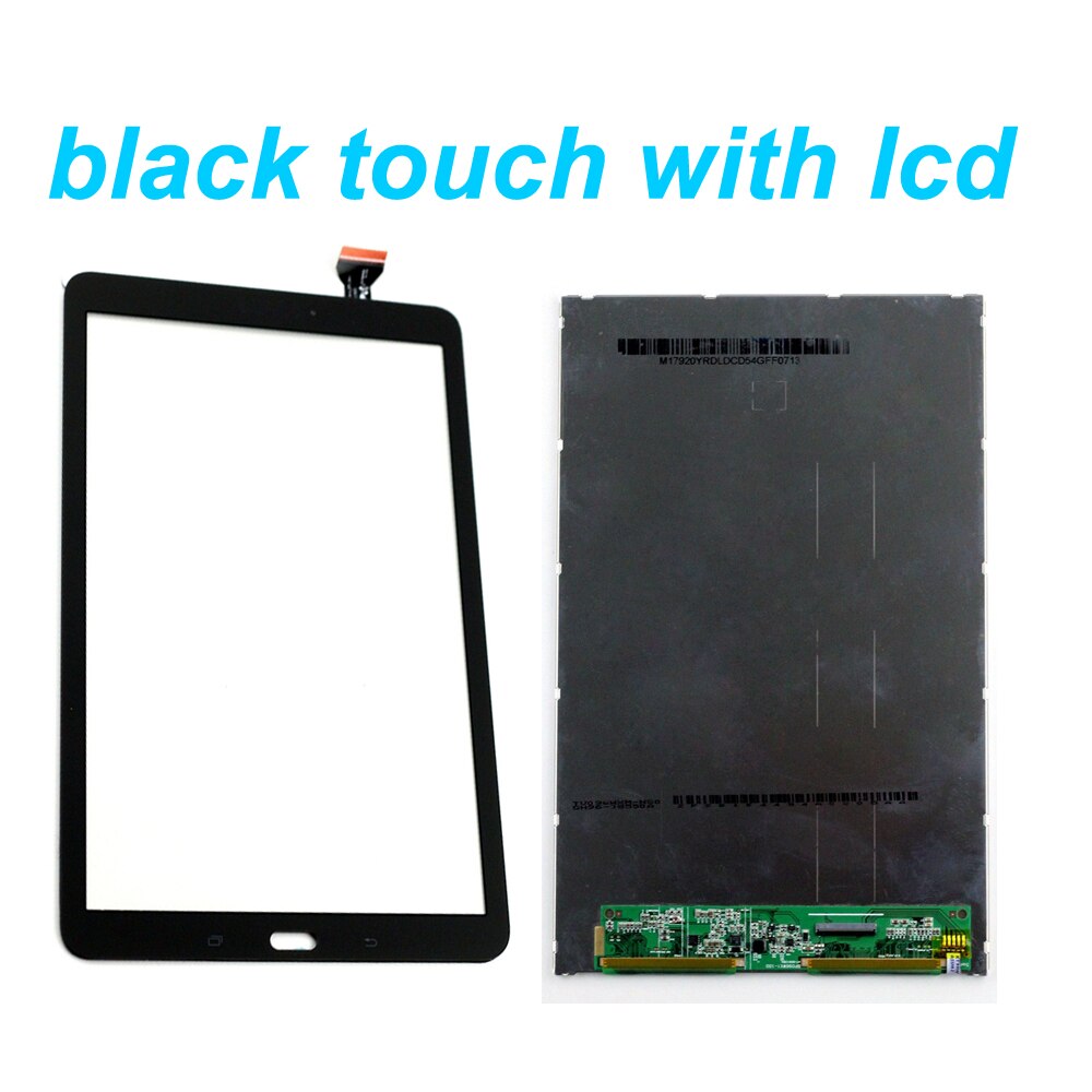 For Samsung Galaxy Tab E SM-T560 T560 T561 LCD Display With Touch Screen Panel Digitizer Assembly: black touch with lcd