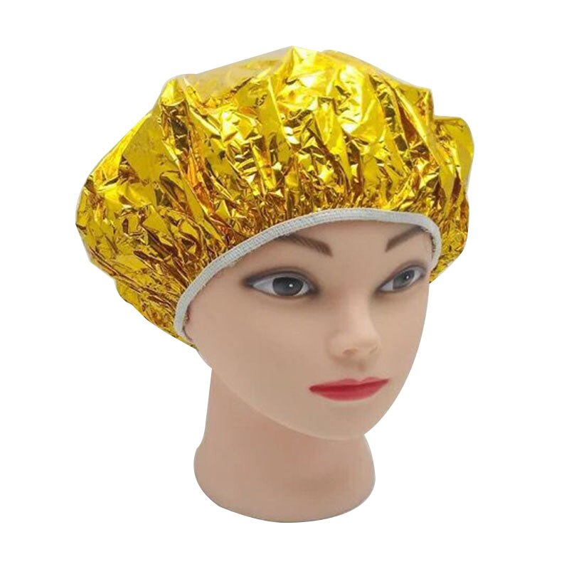 Gorro desechable de papel de aluminio impermeable, gorro para baño, peluquería, gorro de dormir, gorro de baño para el cuidado del cabello, 1 ud.